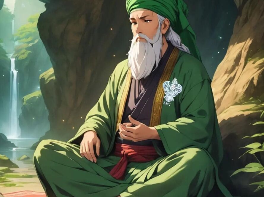 A sufi man in a cave