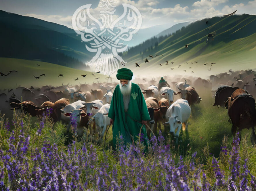 A sufi shepherd guiding his flock