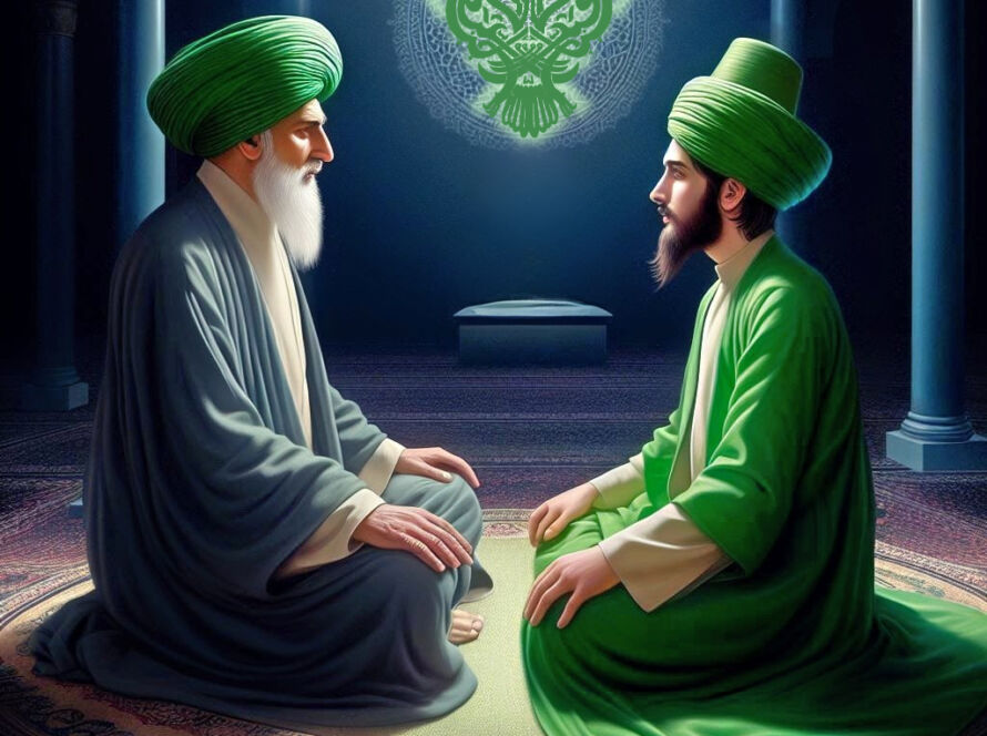 A Sufi with his student and You will be with whom you love