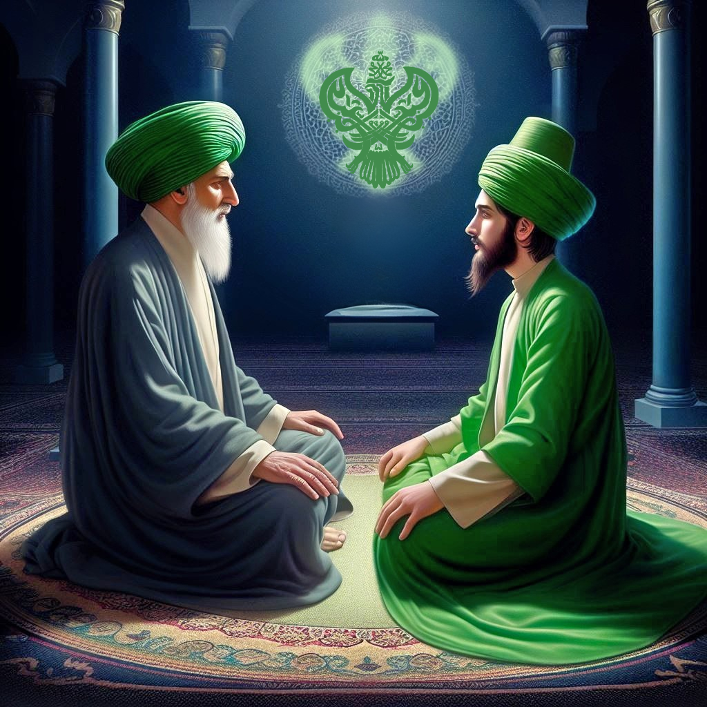 A Sufi with his student and You will be with whom you love