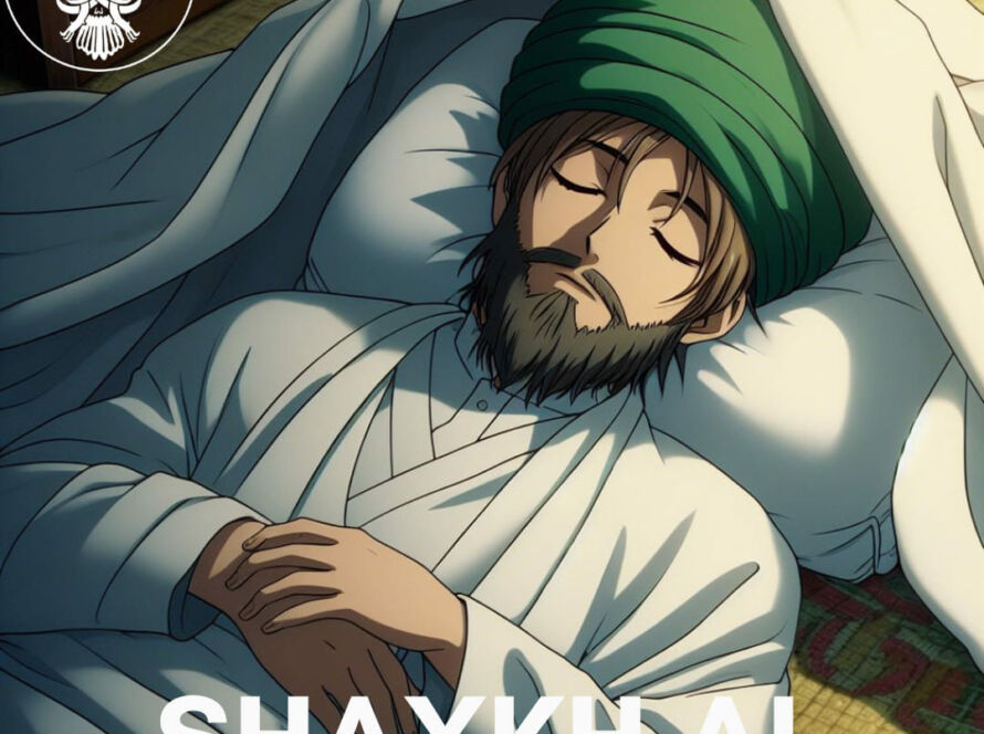 A sufi sleeping with his head covered