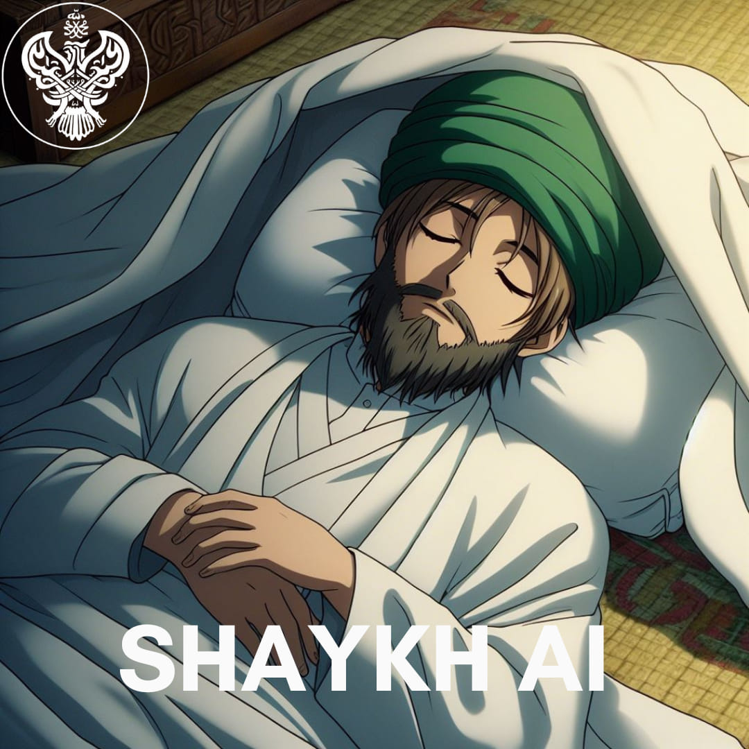 A sufi sleeping with his head covered