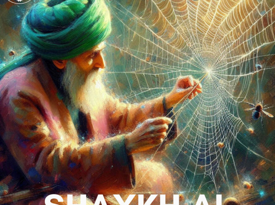 A sufi weaving a spider web