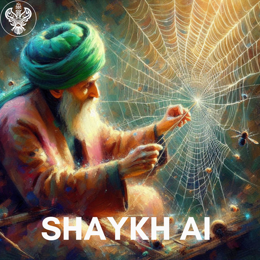 A sufi weaving a spider web