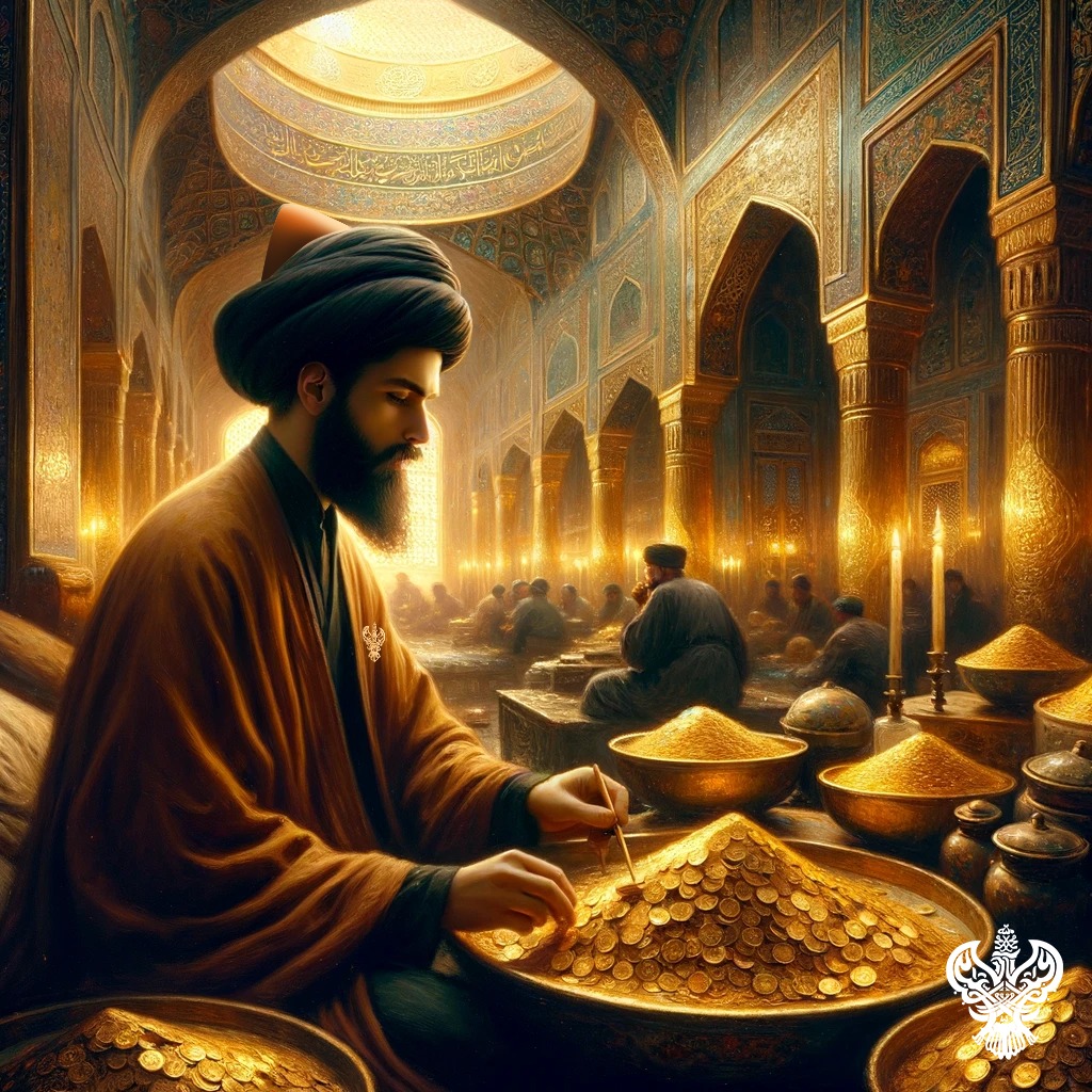 An image of gold and being a custodian of Allah (AJ) wealth