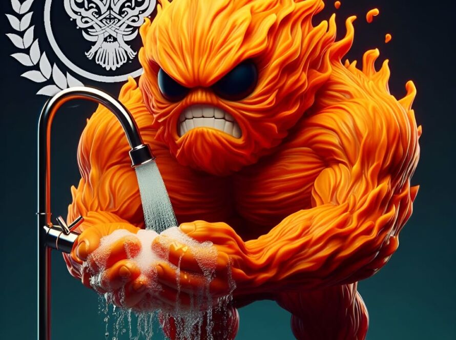 A fire ball shaped being in anger