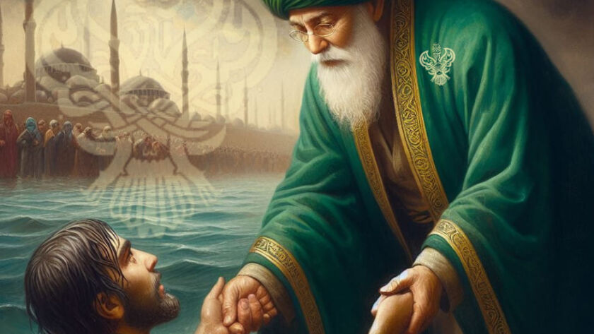 A student being saved by the Shaykh (Q)