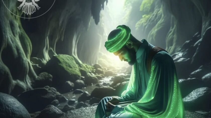 A sufi in a cave in seclusion in the month of Rajab