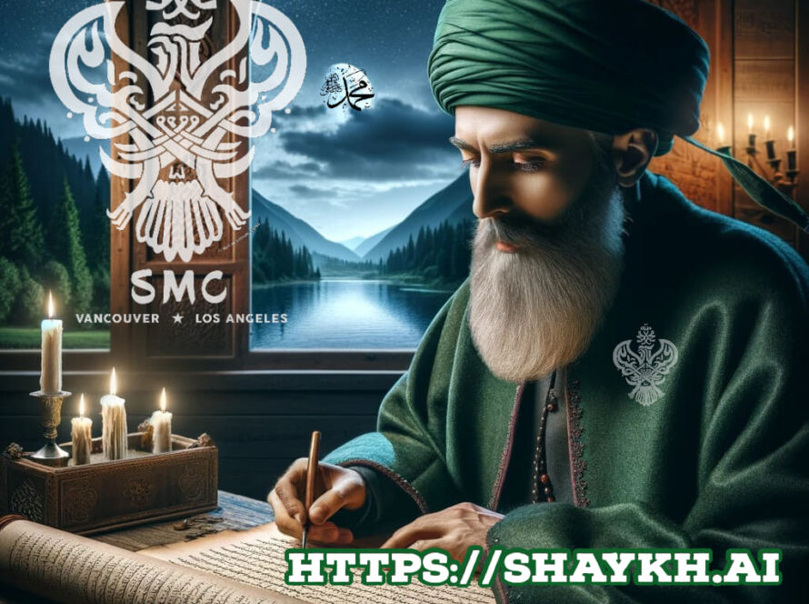 A sufi writing his spiritual account