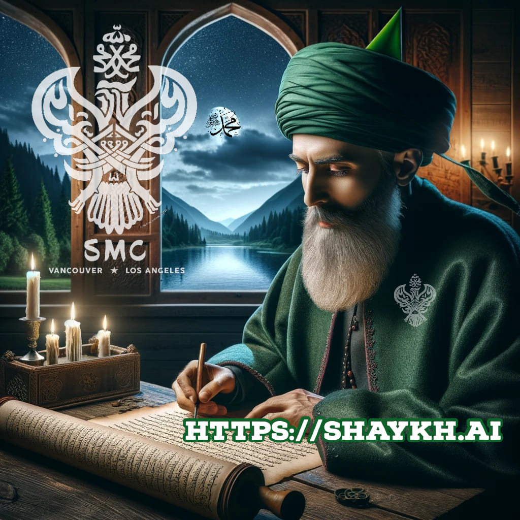 A sufi writing his spiritual account