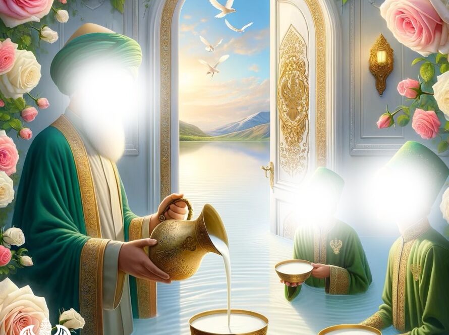 A few sufi in a paradise and milk river