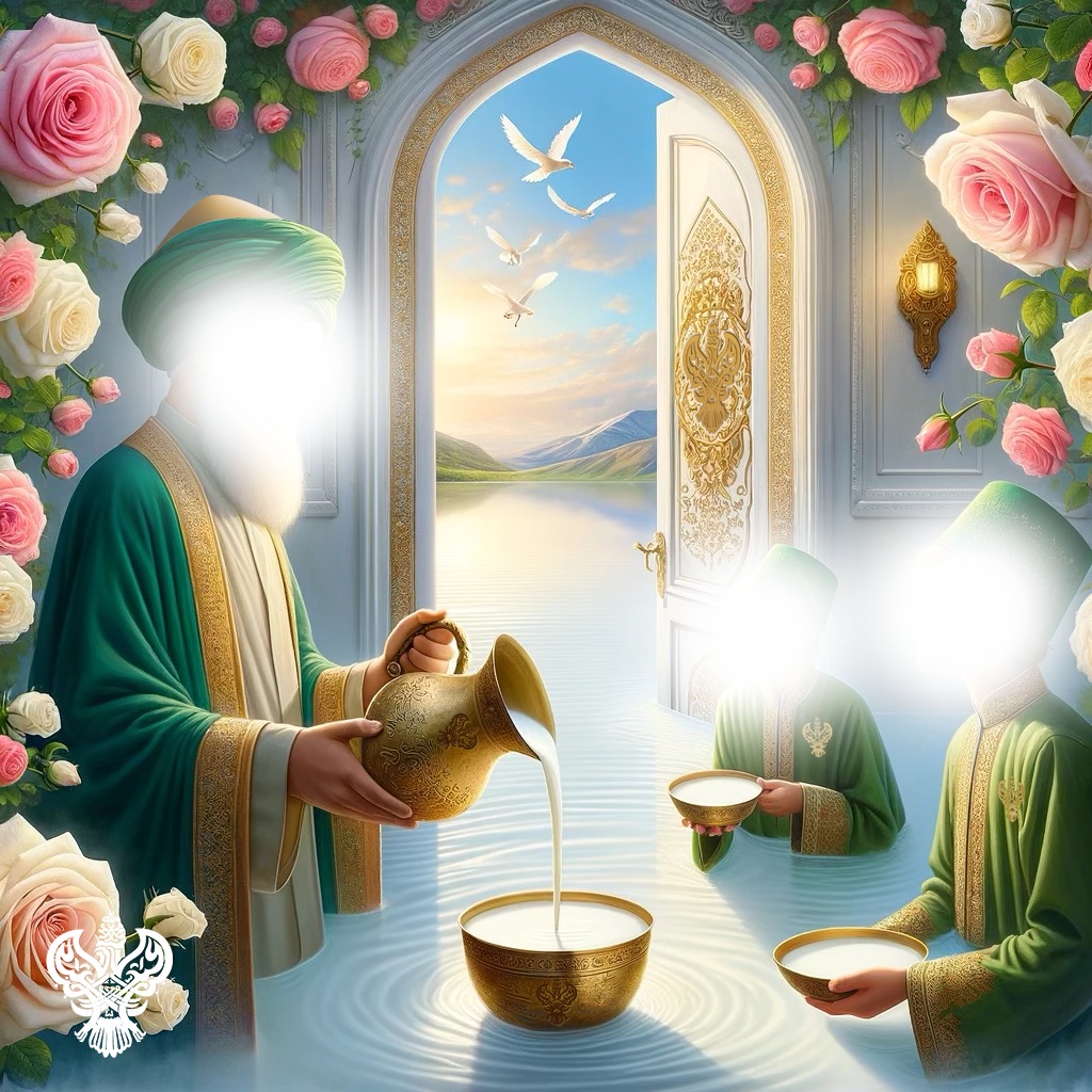 A few sufi in a paradise and milk river