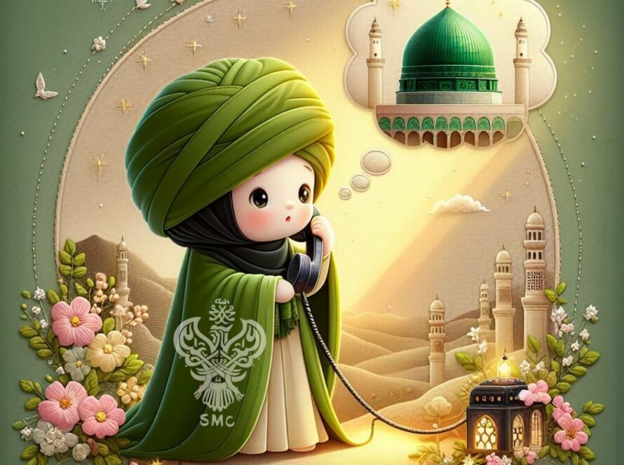 A sufi dialing a call to the light using awrad